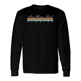 Retro Anna Maria Island Florida Long Sleeve T-Shirt T-Shirt | Mazezy