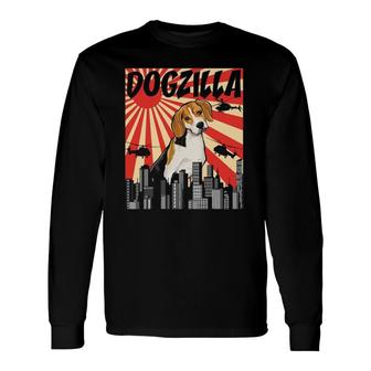 Retro Japanese Dogzilla Beagle Long Sleeve T-Shirt T-Shirt | Mazezy