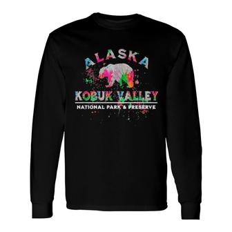 Retro Kobuk Valley National Park Alaska Bear Souvenir Long Sleeve T-Shirt T-Shirt | Mazezy