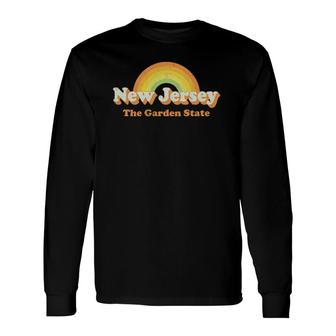 Retro New Jersey Vintage 70S Nj Rainbow Tee Long Sleeve T-Shirt T-Shirt | Mazezy