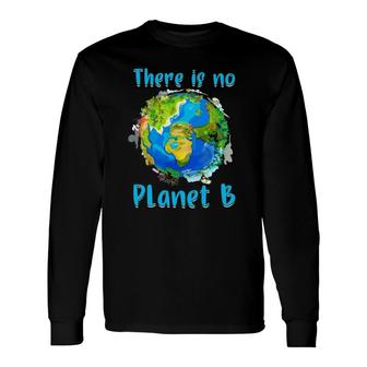 Retro No Planet Climate Change Earth Save Nature Animals Long Sleeve T-Shirt T-Shirt | Mazezy