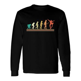 Retro Skating Evolution For Skaters And Skateboarders Long Sleeve T-Shirt - Thegiftio UK