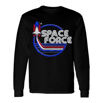 Retro Usa American Space Force Long Sleeve T-Shirt T-Shirt | Mazezy