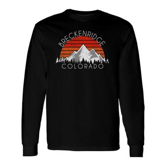 Retro Vintage Breckenridge Colorado Distressed Long Sleeve T-Shirt | Mazezy