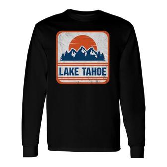 Retro Vintage Lake Tahoe Long Sleeve T-Shirt T-Shirt | Mazezy