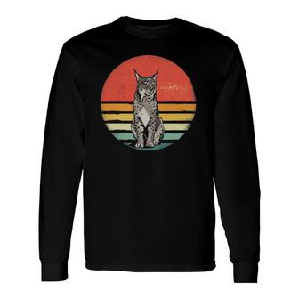 Retro Vintage Lynx Nature Lynx Lover Long Sleeve T-Shirt T-Shirt | Mazezy