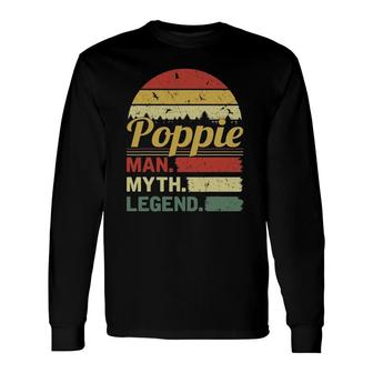 Retro Vintage Poppie Man Myth Legend Outfit Father's Day Long Sleeve T-Shirt T-Shirt | Mazezy