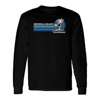 Retro Vintage Vacation California Imperial Beach Long Sleeve T-Shirt T-Shirt | Mazezy
