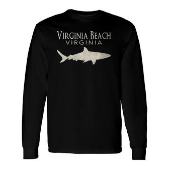 Retro Virginia Beach Va Shark Long Sleeve T-Shirt T-Shirt | Mazezy