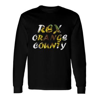 Rex Flower Orange County Long Sleeve T-Shirt T-Shirt | Mazezy
