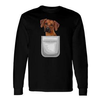 Rhodesian Ridgeback Puppy Dog In Your Pocket Long Sleeve T-Shirt | Mazezy