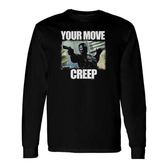 Robocop Your Move Creep Distressed Portrait Long Sleeve T-Shirt T-Shirt | Mazezy