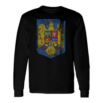 Romanian Coat Of Arms Romania Symbol Long Sleeve T-Shirt | Mazezy