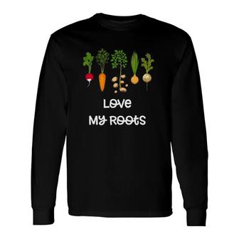 Root Vegetables Gardening, Cute Garden Tee , 3Dk Long Sleeve T-Shirt T-Shirt | Mazezy