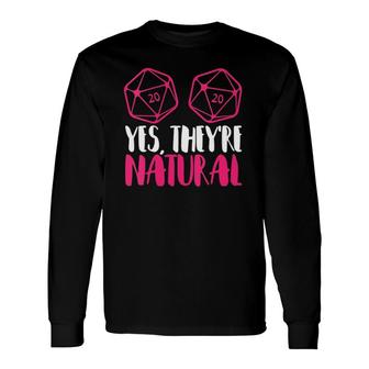 Rpg Nat 20 Yes, They're Natural D20 V-Neck Long Sleeve T-Shirt T-Shirt | Mazezy