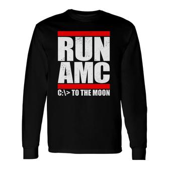 Run Amc To The Moon Long Sleeve T-Shirt T-Shirt | Mazezy
