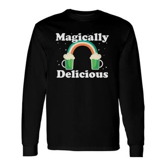 Saint Patricks Magically Delicious Green Beer St Patty Long Sleeve T-Shirt T-Shirt | Mazezy