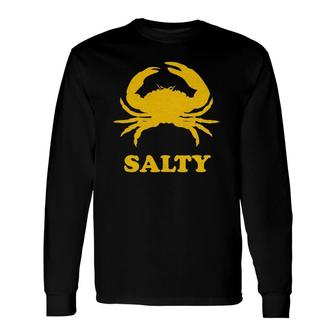 Salty Crab Vintage Surfing Crab Lover Long Sleeve T-Shirt T-Shirt | Mazezy