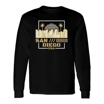 San Diego Usa Skyline Long Sleeve T-Shirt T-Shirt | Mazezy