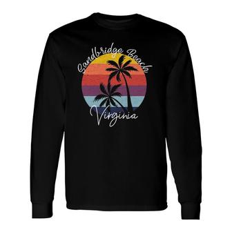 Sandbridge Beach Virginia Vintage 1960'S Beach Surfer Long Sleeve T-Shirt T-Shirt | Mazezy