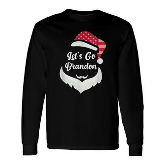Santa Let's Go Brandon Impeach Biden Christmas Sweater Long Sleeve T-Shirt T-Shirt | Mazezy