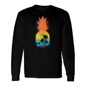 Santa Monica Beach Graphic Tees Los Angeles California Long Sleeve T-Shirt T-Shirt | Mazezy