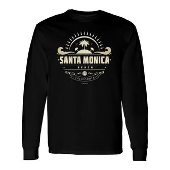 Santa Monica California Memorabilia Souvenir Long Sleeve T-Shirt T-Shirt | Mazezy