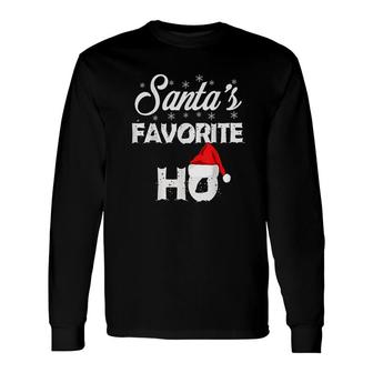 Santas Favorite Ho Long Sleeve T-Shirt | Mazezy