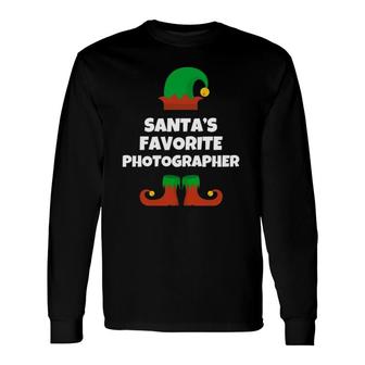 Santa's Favorite Photographer Christmas Long Sleeve T-Shirt T-Shirt | Mazezy