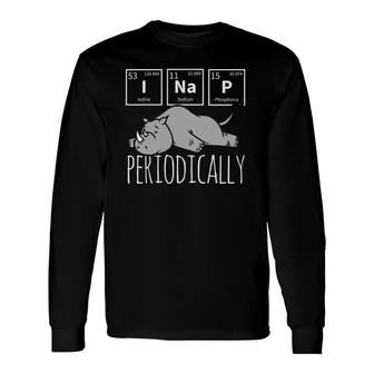 Science I Nap Periodic Table Meme Meh Rhino Long Sleeve T-Shirt T-Shirt | Mazezy