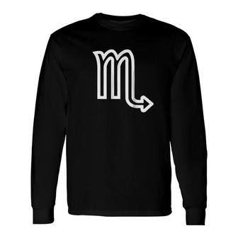 Scorpio Zodiac Long Sleeve T-Shirt | Mazezy