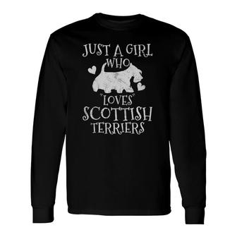 Scottish Terrier Cute Vintage Long Sleeve T-Shirt T-Shirt | Mazezy