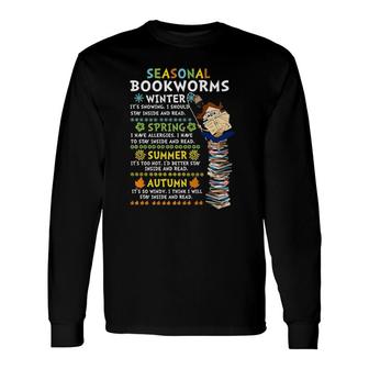Seasonal Bookworms Moods Reading Book Lover Librarian Reader Long Sleeve T-Shirt T-Shirt | Mazezy