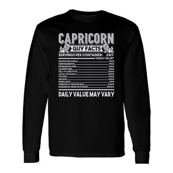 Seecrab Capricorn Guy Facts Long Sleeve T-Shirt T-Shirt | Mazezy