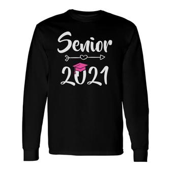 Senior 2021 Graduation Pink Tassel Class Of 21 Tee Long Sleeve T-Shirt T-Shirt | Mazezy