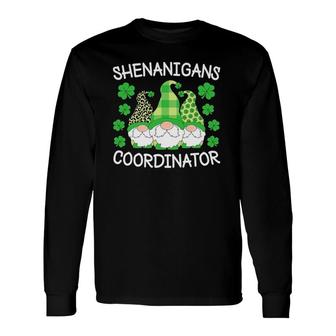 Shenanigans Coordinator Teachers St Patricks Day Gnomes Long Sleeve T-Shirt T-Shirt | Mazezy
