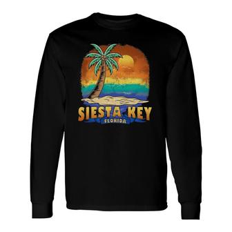 Siesta Key Florida Vintage Distressed Souvenir Long Sleeve T-Shirt T-Shirt | Mazezy