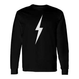 Simple Lightning Bolt In White Raglan Baseball Tee Long Sleeve T-Shirt T-Shirt | Mazezy