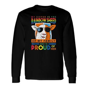 My Sister Is The Rainbow Sheep Lgbt Raglan Baseball Tee Long Sleeve T-Shirt T-Shirt | Mazezy
