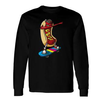 Skateboard Skater Gifs For Skateboarding Hot Dog Long Sleeve T-Shirt T-Shirt | Mazezy