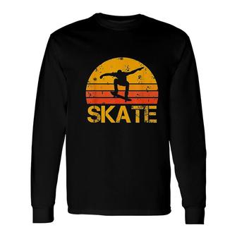 Skateboarder Retro Vintage Skateboarding Long Sleeve T-Shirt - Thegiftio UK