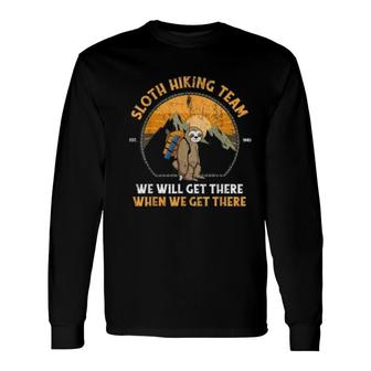 Sloth Hiking Team Long Sleeve T-Shirt | Mazezy