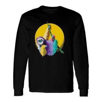 Sloth Sloth Lover Graphic Art Sloth Long Sleeve T-Shirt T-Shirt | Mazezy