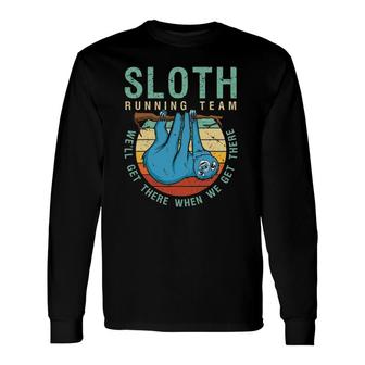 Sloth Running Team Marathon Runner Long Sleeve T-Shirt T-Shirt | Mazezy