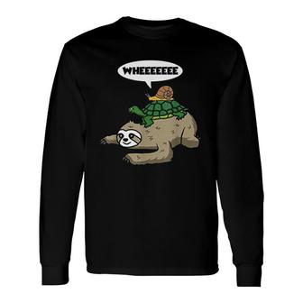 Sloth Turtle Snail Long Sleeve T-Shirt | Mazezy