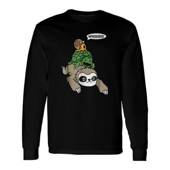 Sloth Turtle Snail Long Sleeve T-Shirt | Mazezy