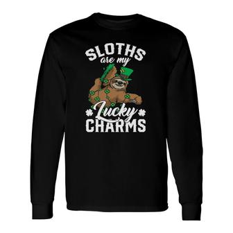 Sloths Are My Lucky Charms St Patricks Day Long Sleeve T-Shirt T-Shirt | Mazezy
