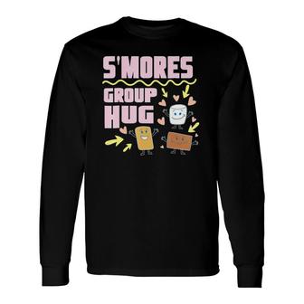 S'mores Group Hug Camping Long Sleeve T-Shirt T-Shirt | Mazezy