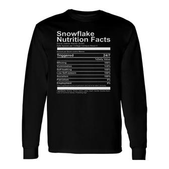 Snowflake Nutrition Facts Socialist Capitalism Long Sleeve T-Shirt T-Shirt | Mazezy