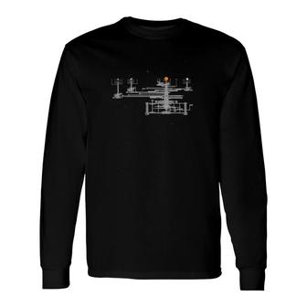 Solar System Orrery In Space Geeky Long Sleeve T-Shirt | Mazezy
